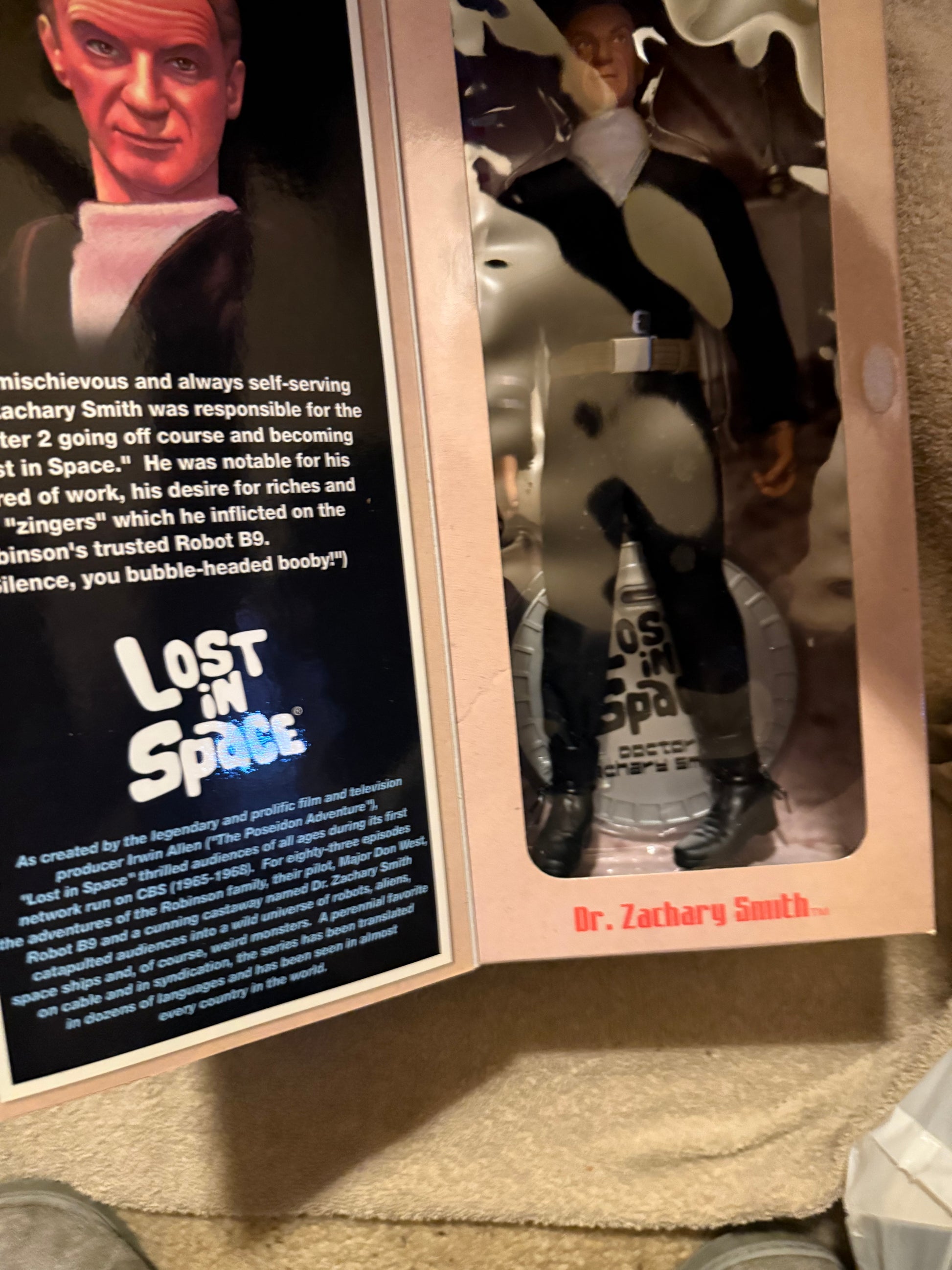 Lost In Space Doctor Zachary Smith Rare 12 inch Collectible Doll Never opened