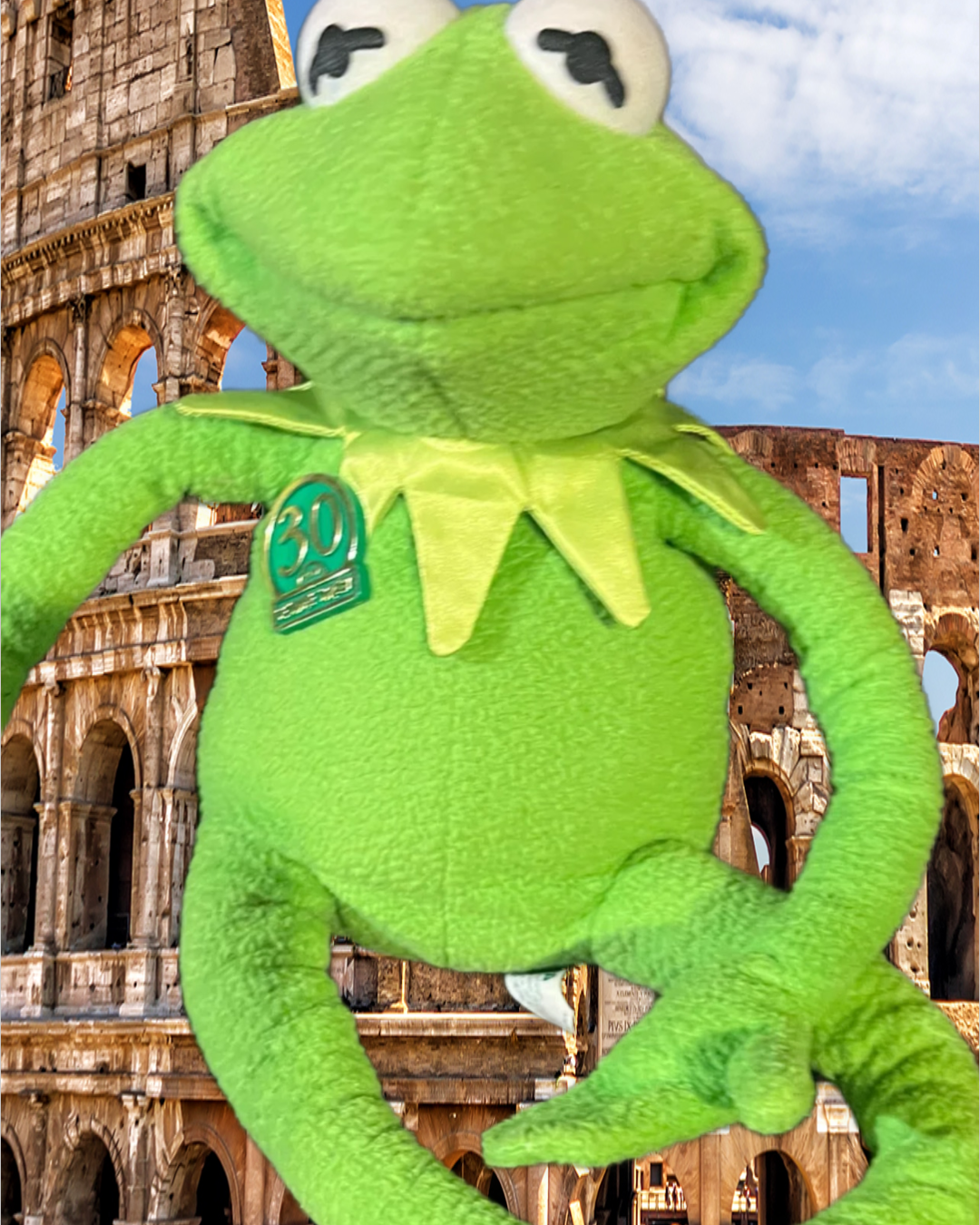 Kermit The Frog 30 th anniversary Talking plush doll 20 inch