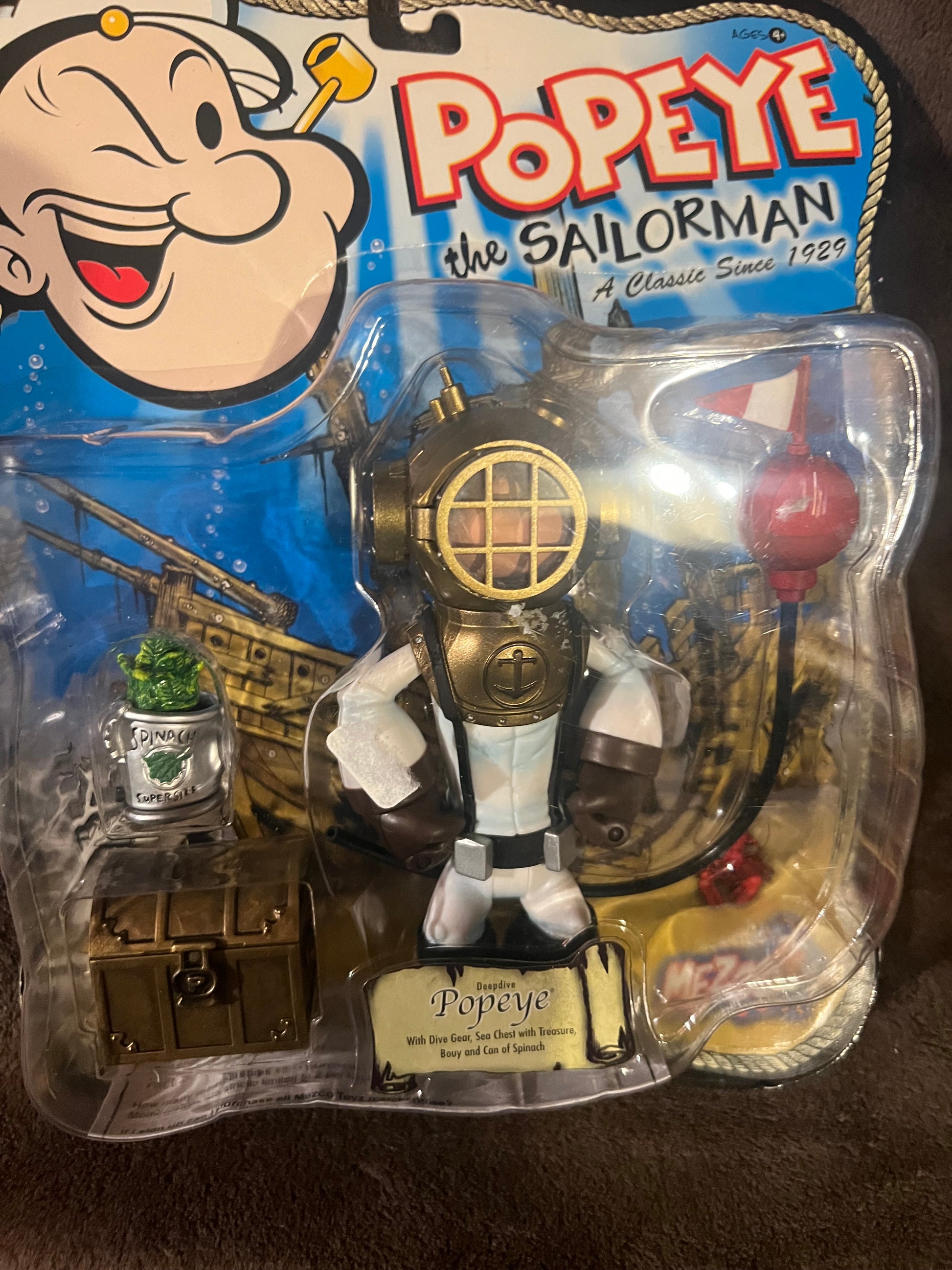 Popeye The Sailorman Deep Dive Action Figure Rare