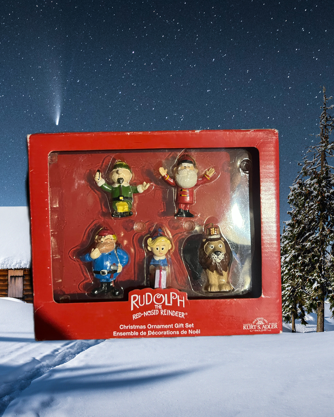 Rudolph Island of Misfit Toys Porcelain Ornament Set Never opened