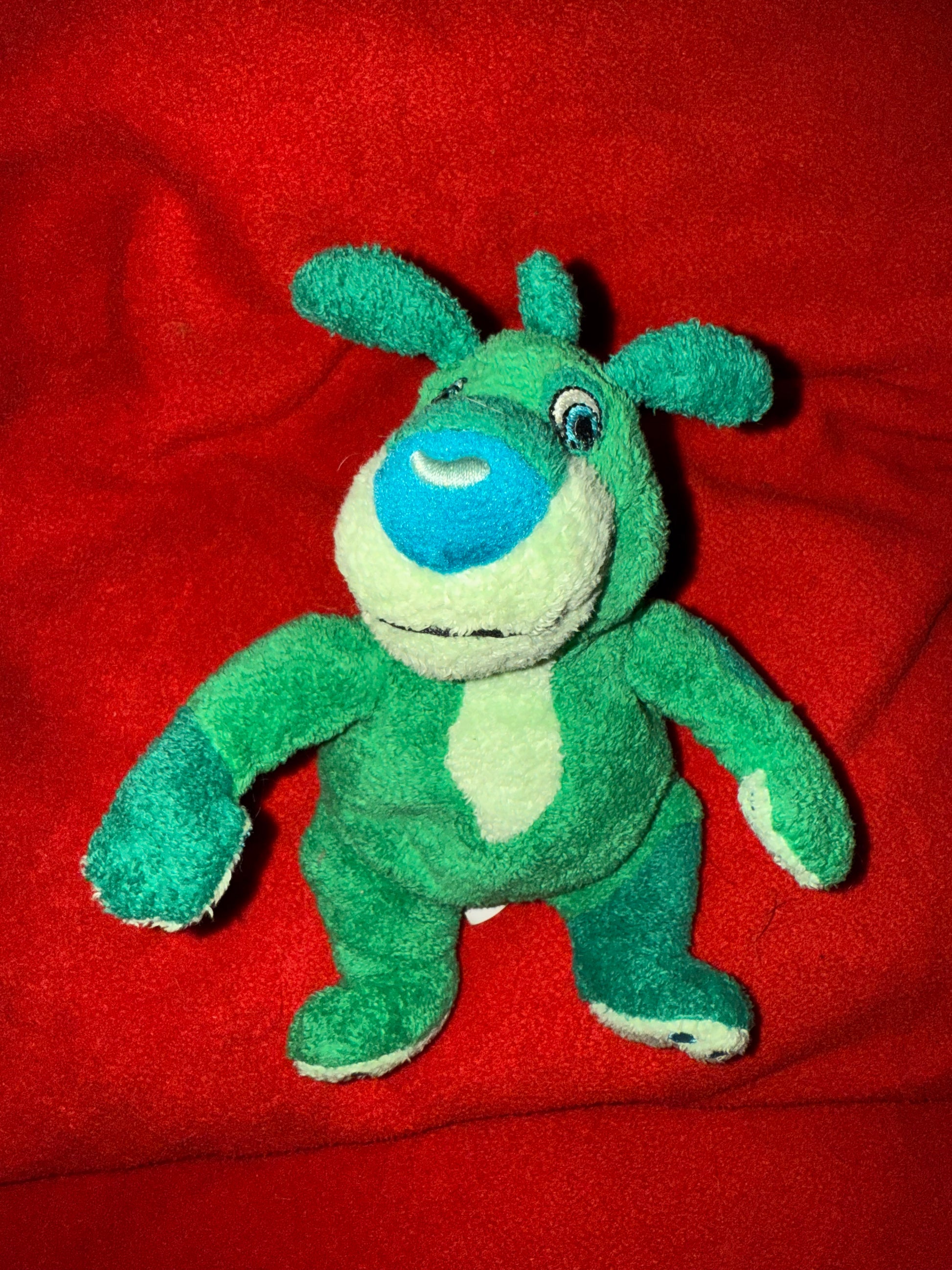 Boz The Green Bear Next Door Rare Plush  9 inch doll