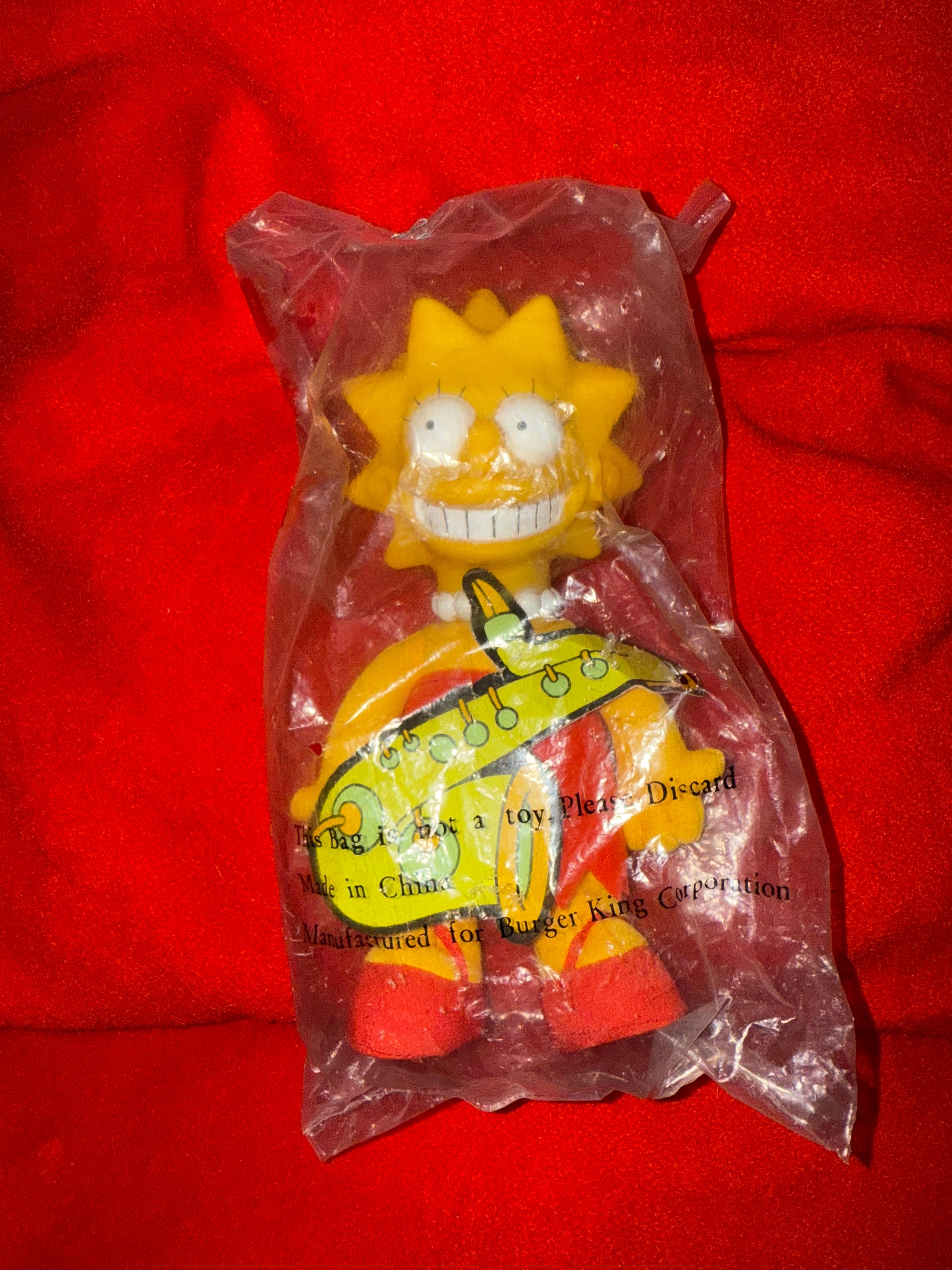 Lisa Simpson Plush Doll Rare Pocket size 9 inch doll in  package