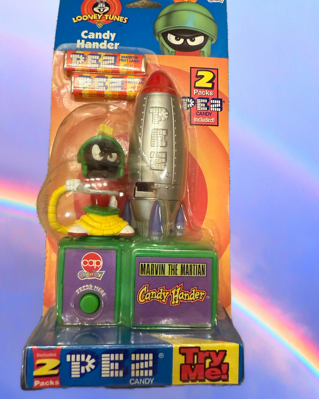 Marvin The Martian Space Ship Candy Pez Dispenser Never Opened Vintage