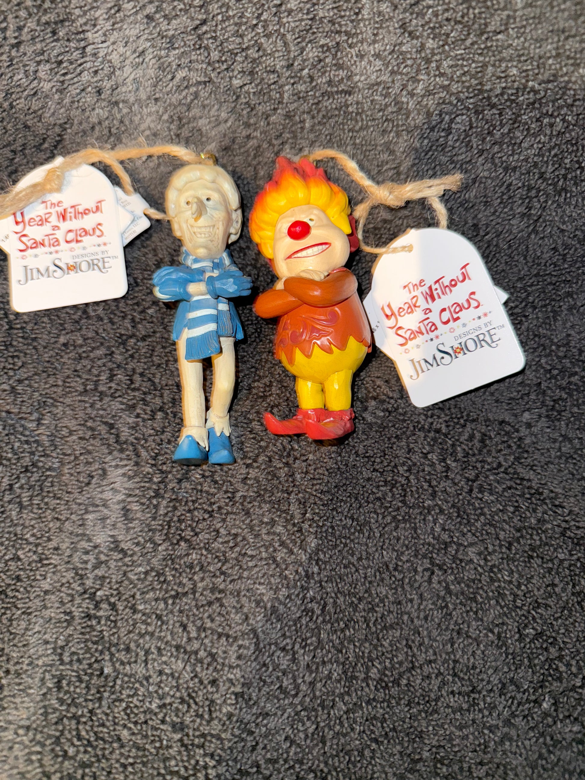 The Year Without A Santa Claus Jim Shore Ornament Set Rare Heat Miser and Mr. Freeze